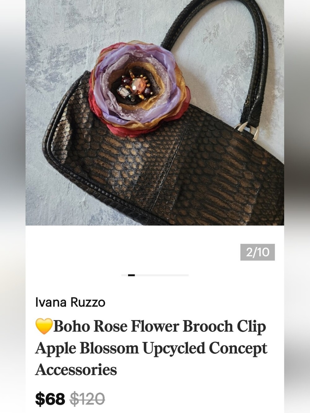 CLIP-ON ROSET WITH LACE - Picture 11 of 15